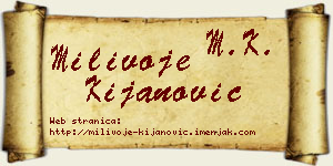 Milivoje Kijanović vizit kartica